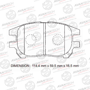 А4-3 Дисковые тормозные колодки AV1043 Avantech (GP-02232)