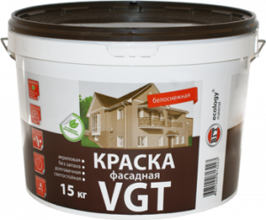 Водоэмульсионная краска "VGT" (1180) фасадная "Белоснежка"1,5кг 44859