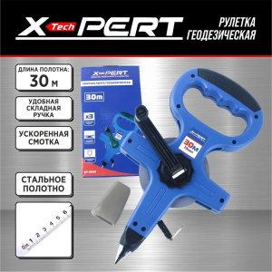 Рулетка геодезическая 30м стальное полотно 84477