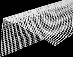 Профиль ПВХ угловой с сеткой 23х23мм L=3,0 м с белой сеткой 10х15 58805