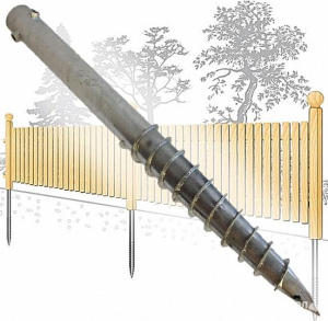 Винтовая свая без фланца N76 1000*76*2,0 (болты в комплекте) 09070