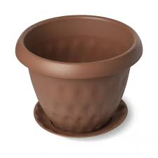 Горшок для цветов, 21 л, d 400 мм, с поддоном, пластик РОЗЕТТА 065932