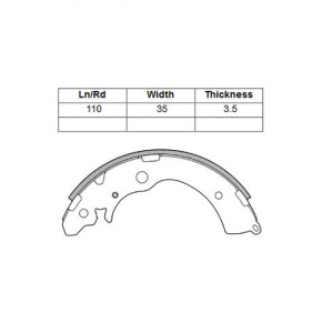 А4-9 Барабанные тормозные колодки GS-05524 FN-5524 (G-brake)