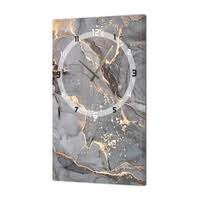 Часы-картина настенные, интерьерные "Серый мрамор", 35 х 60 см, на холсте, бесшумные 9766549