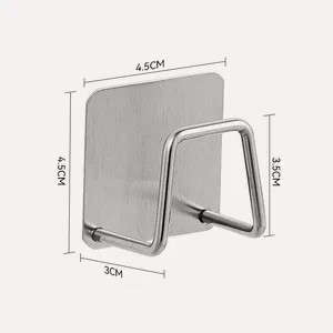 Крючок самоклеющийся для крышек кастрюль и губок (нержавеющая сталь , ванная/кухня) Х1040175