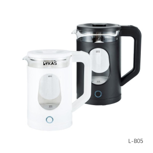 Чайник электрический 1,8л,  1500-1850W, пластик/стекло, L-B05 Х1069046