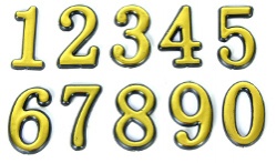 Цифра для дверей пластиковая в ассортименте 05676