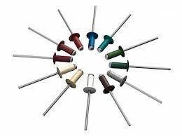 Заклепка вытяжная комб. алюм-сталь  крашеные  (7024) 3,2х 8 (50шт) графит  92783