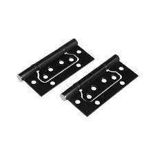 Петля-бабочка TUNDRA, 100х75х2.5 мм, универсальная, без врезки, цвет черный, 2 шт 7121735 ОБ57709