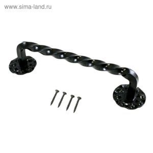 Ручка-скоба «Белгород» Витая 240 мм, черная 5092642 38073