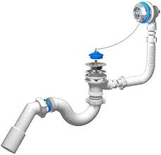 Сифон для ванны Е155 11/2с переливом,с жесткой трубой50 00747