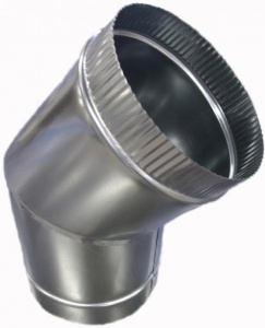 Колено трубы оцинкованное  D 115мм/45гр 913574
