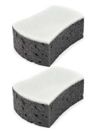 Губка белая черная 2шт Х97777