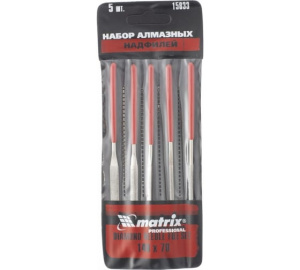 Набор надфилей алмазных "MATRIX" 5шт   15833
