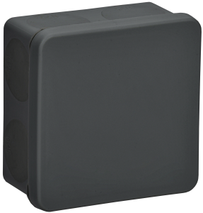 Коробка распаячная КМ42435 о/п 80х80х40мм IP67 8 вводов черная IEK 22947
