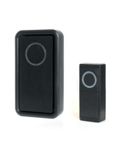 Звонок дверной беспроводной Feron E-379 Электрический 18 мелодий черный с питанием от батареек 37991