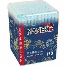 Палочки ватные гигиен. MANEKI "OCEAN", 150шт. Голубые, СВ951H Х700132