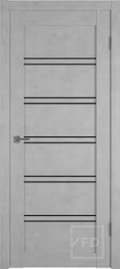 Дверное полотно экошпон Под заказ Atum Pro X28 Антик Лофт черное стекло  80х2м 66732