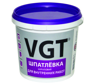 Шпатлевка акриловая VGT для внутренних работ 1,7кг 9642166