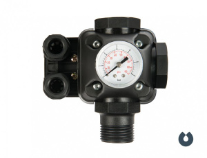 Реле давления Unipump PM 5-3W со встроенным манометром(54654) 30740