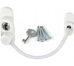 Блокирующий замок "флажок" для пвх окон, белый DÖRF 001275