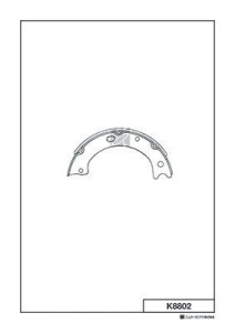 А3-14 Колодки тормозные барабанные K-8802 (K-802) KASHIYAMA