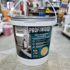 Лак по дереву и камню акриловый PROFIWOOD глянцевый 0,9л 1043169