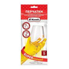 Перчатки латексные "Для деликатной уборки" с х/б напылением L/M/S 58775