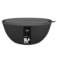 "Black" Cалатник с крышкой 1,2л цв.черный 067400