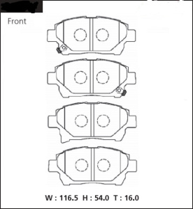 А4-3 Дисковые тормозные колодки GP-02004 (G-brake)