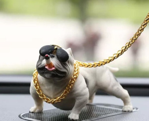 Декор на панель "Бульдог" 13см*6см в ассортименте 12030