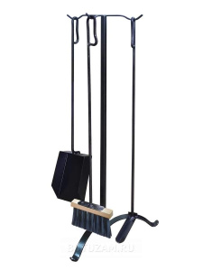Веселый трубочист Стойка 4пр. (совок+кочерга+Щетка на подвесе) 975639
