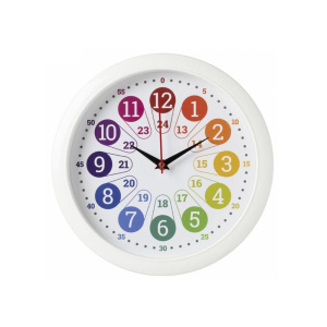 Часы настенные детские "Время учиться", d=29см, корпус белый, развивающие 6026-032 ОБ41479