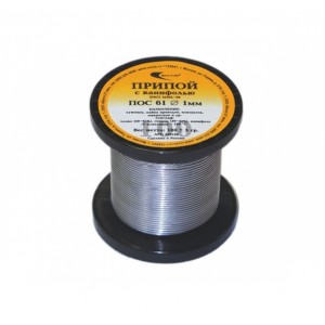 Припой оловян. свинц. с канифолью "ПОС-61 диаметр 2мм/1м   7335