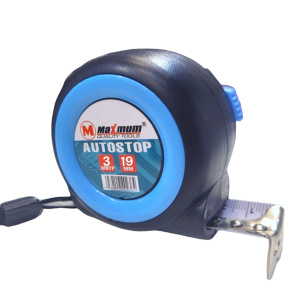Рулетка с трещоточным фиксатором, 3м*19 мм, М-108, «Maximum»  КР966095