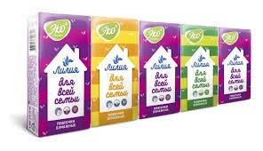 Платочки бумажные 2сл белые 10шт Лилия  980862