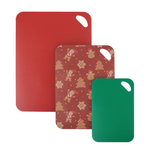 Набор разделочных досок 3ш "Новогодний": 38х29см,33,5х24см, 29х19см. пластик (852-159) Х50624