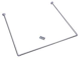 Карниз для ванной угловой 90x90x90см,VETTA  нержавеющая сталь 461-142