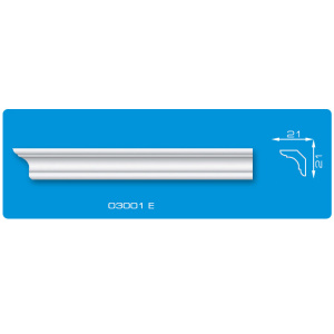 Плинтус потолочный из пенополистирола 03001Е 21*21*2,0м 968389