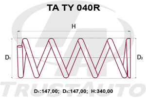 TA TY 040R Пружины подвески усиленные