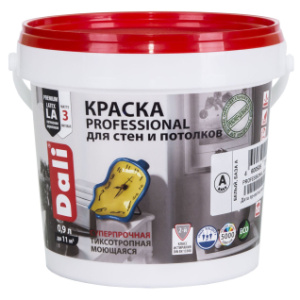 Краска ВД для стен и потолков DALI Professional база 0,9л 1032019