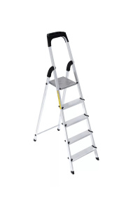 Стремянка алюминиевая "Sarayli" 6 ступеней, высота площадки 1,21м 978968