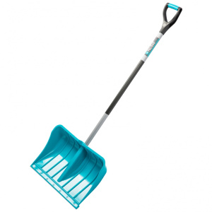 Лопата для уборки снега пластиковая LUXE, 540 х 375 х 1420 мм, сталь/чер,ста планка,(615685) 970153
