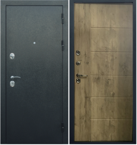 Дверь входная металлическая ТЕРМО Барс (Антик серебро-Орех гикори Cream) 860L 969997