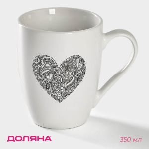 Кружка "Сердце" 350 мл, 11,5х8,3х10,5 см 3519338 Х1026728