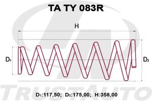 TA TY 083R Пружины подвески усиленные