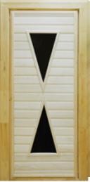 Дверь банная липа Тип-9 стекло бронза H1800мм/B700мм 18928