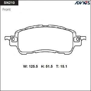 A3-12 Дисковые тормозные колодки ADVICS SN-210