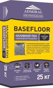 Наливной пол BaseFloor ADMIRAL (Толстый слой 30-100мм (цемент) 25 кг 982095