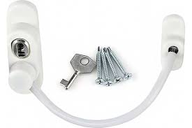 Блокирующий замок для пвх окон DÖRF Air Lock с тросиком и ключом (1ключ), белый 001268